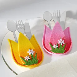 Bestecktasche "Tulpe" gelb