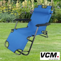 Gartenliege "Maltosa" Blau VCM