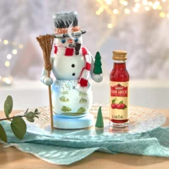 Räuchermännchen Schneemann mit Nordbrand-Likör "Sauerkirsche"